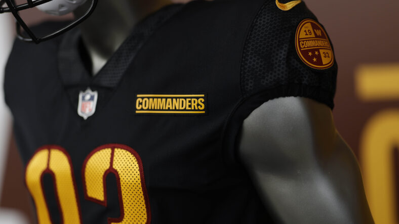 custom black commanders jersey