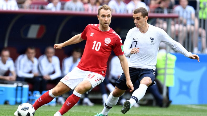 Soccer: World Cup-Denmark vs France