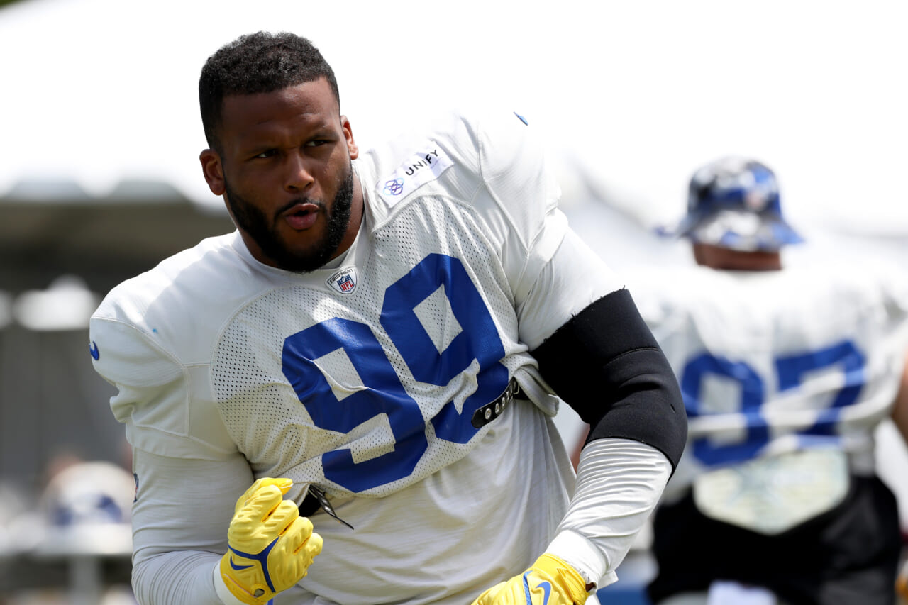 NFL training camp 2022: Aaron Donald involved in helmet-swinging brawl that  canceled Rams-Bengals practice